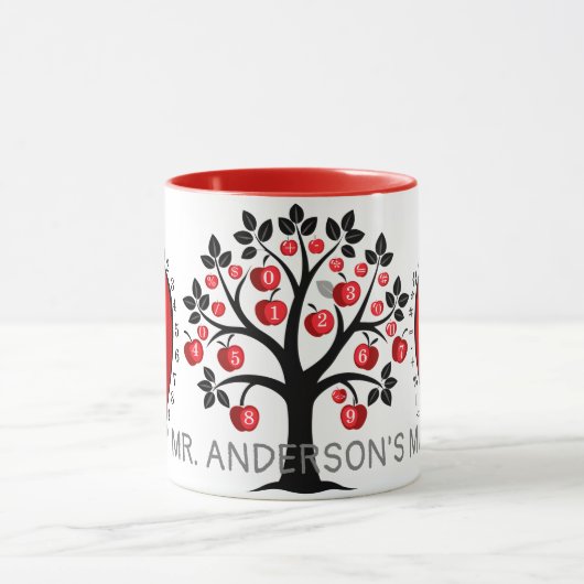 Red Apple Math Tree Tasse (Zentrum)