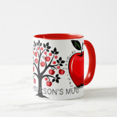 Red Apple Math Tree Tasse (VorderseiteRechts)