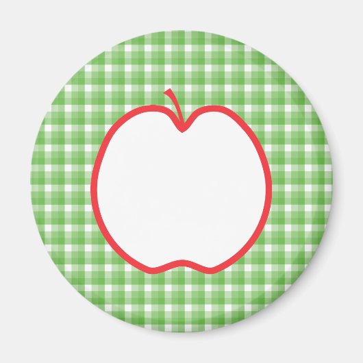 Red Apple. Mit dem Hintergrund des grünen und weiß Magnet (Vorne)