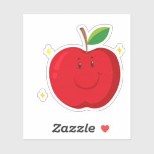 Red Apple mit Happy Face Aufkleber