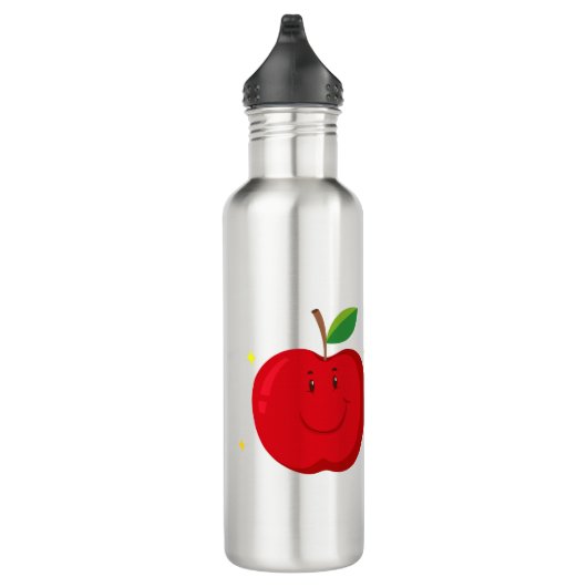 Red Apple mit Happy Face Edelstahlflasche (Rechts)