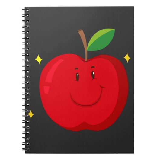 Red Apple mit Happy Face Notizblock (Vorderseite)
