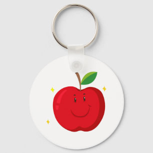 Red Apple mit Happy Face Schlüsselanhänger