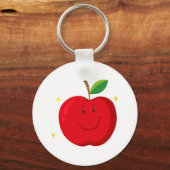 Red Apple mit Happy Face Schlüsselanhänger (Vorderseite)