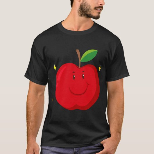 Red Apple mit Happy Face T-Shirt (Vorderseite)