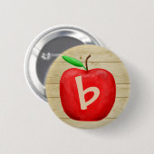 Red Apple Monogram Button (Vorne & Hinten)