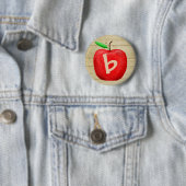 Red Apple Monogram Button (Beispiel)