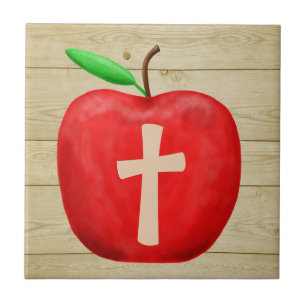 Red Apple Monogram Fliese
