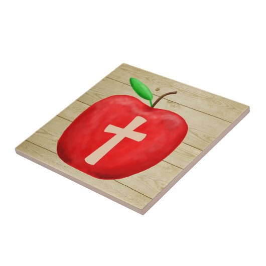 Red Apple Monogram Fliese (Seite)
