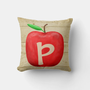 Red Apple Monogram Kissen