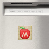 Red Apple Monogram Magnet (In Situ (Geschirrspüler))