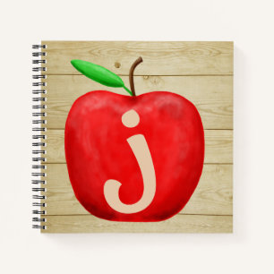 Red Apple Monogram Notizblock