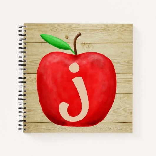 Red Apple Monogram Notizblock (Vorderseite)