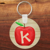 Red Apple Monogram Schlüsselanhänger (Vorderseite)