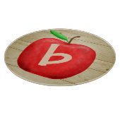 Red Apple Monogram Schneidebrett (Ecke)