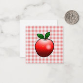 Red Apple Mthers Day Mitteilungskarte (Vorderseite/Rückseite Beispiel)