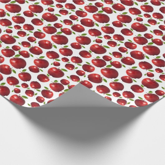 Red Apple Muster Geschenkpapier (Ecke)