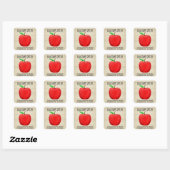 Red Apple Name & Address Aufkleber (Blatt)