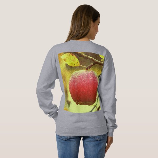 "Red Apple on Tree" Niedliches Foto. Jetzt kaufen Sweatshirt (Schwarz voll)