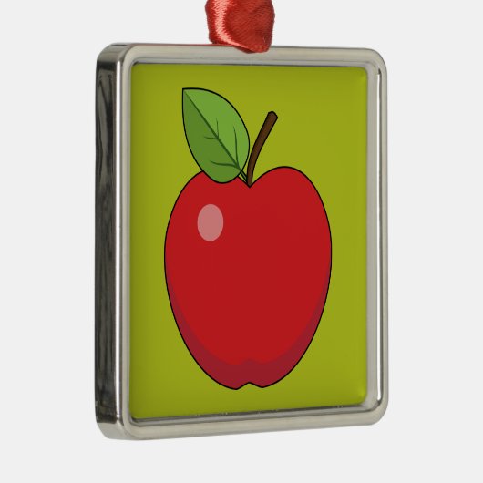 Red Apple Ornament Aus Metall (Rechts)