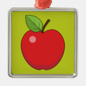 Red Apple Ornament Aus Metall (Vorne)