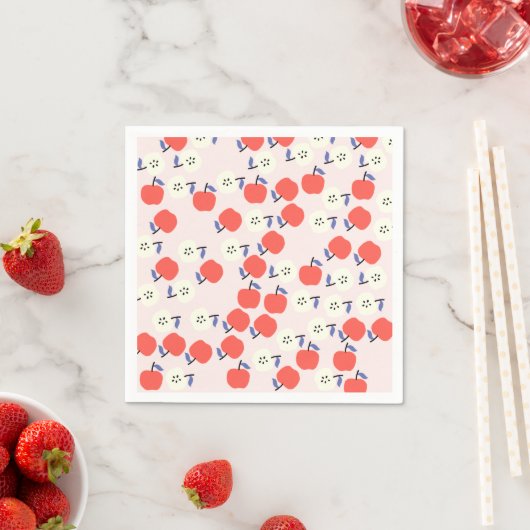 Red Apple Paper Napkins Serviette (Beispiel)