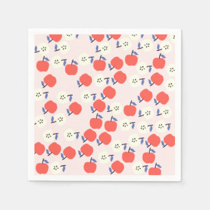 Red Apple Paper Napkins Serviette