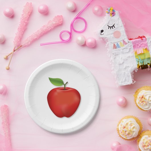 Red Apple Pappteller (Party)