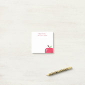 Red Apple Part Teacher Small Post-It Notes Klebezettel (Auf Schreibtisch)