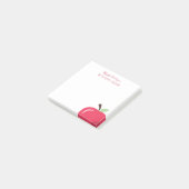 Red Apple Part Teacher Small Post-It Notes Klebezettel (angewinkelt)