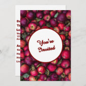 Red Apple Party benutzerdefinierbar Einladung (Vorne/Hinten)