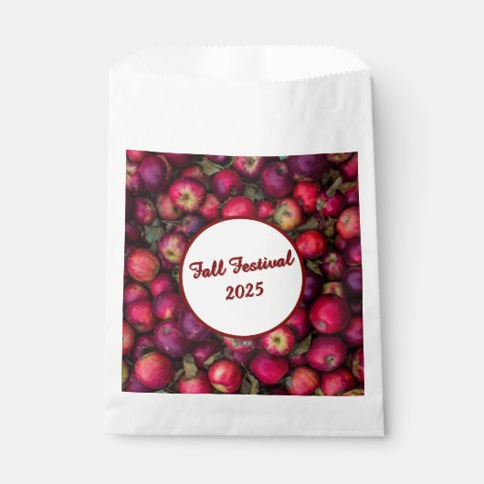 Red Apple Party Customizable Favor Bags Geschenktütchen (Vorderseite)
