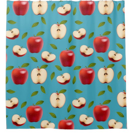 Red Apple Pattern Duschvorhang (Vorderseite)