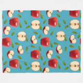 Red Apple Pattern Fleecedecke (Vorderseite (Horizontal))