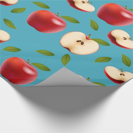 Red Apple Pattern Geschenkpapier (Ecke)