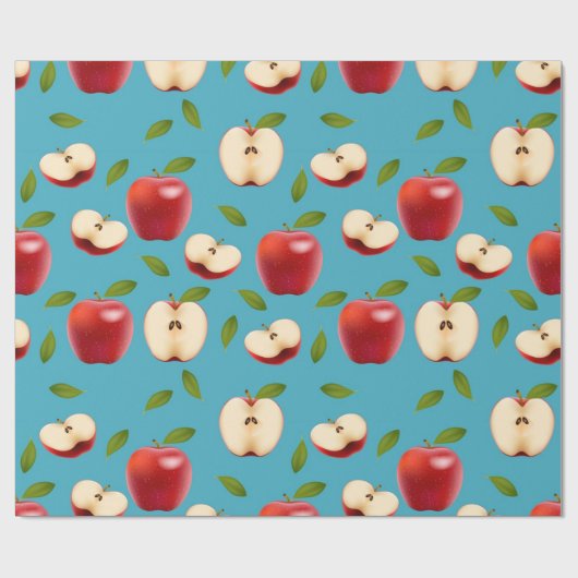 Red Apple Pattern Geschenkpapier (Flach)
