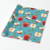 Red Apple Pattern Geschenkpapier (Ungerollt)