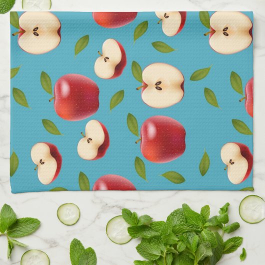 Red Apple Pattern Handtuch (Gefaltet)