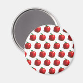 Red Apple Pattern Magnet (Vorderseite/Rückseite)