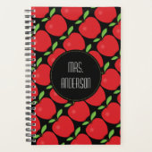 Red Apple Pattern, Personalisiert Teacher Planer (Vorderseite)