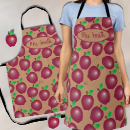 Red Apple Pattern Teacher All-over Print-Schürze Schürze