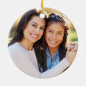 Red Apple Pattern Teacher Appreciator Foto Keramik Ornament (Hinten)