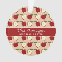 Red Apple Pattern Teacher Appreciator Foto