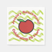 Red Apple personalisieren für Lehrer Altersvorsorg Serviette (Vorderseite)