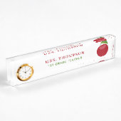 Red Apple Personalisiert Teacher Namensplakette