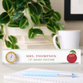 Red Apple Personalisiert Teacher Namensplakette