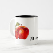 Red Apple Personalisiert Zweifarbige Tasse (Vorderseite Links)