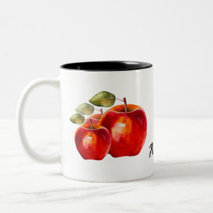 Red Apple Personalisiert Zweifarbige Tasse