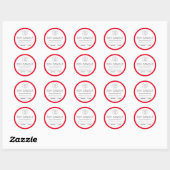 Red Apple Pie Scented Logo Candle Labels Runder Aufkleber (Blatt)