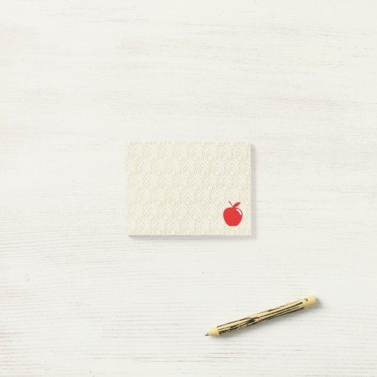Red Apple Post-it Notes Klebezettel (Auf Schreibtisch)